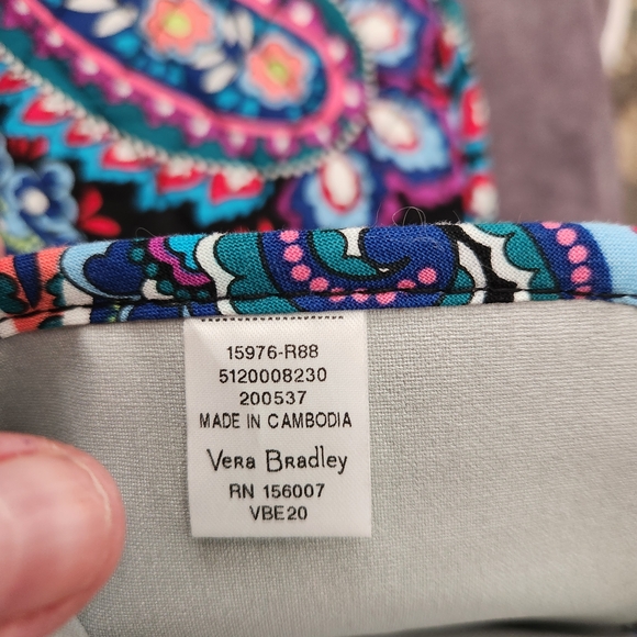 Vera Bradley Haymaker Paisley Curling & Flat Iron Travel Cover Purple Blue Pink - Picture 5 of 5